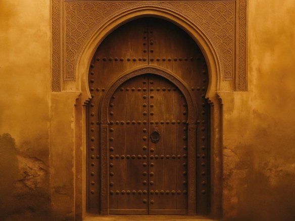 Porte d’une demeure de la médina · Sélection privée Gaiza Riad Invest